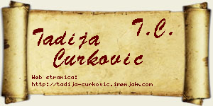 Tadija Ćurković vizit kartica